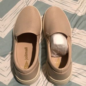 NEW!! Beige slip ons